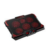 Tuşlu RGB Işıklı 6 Fanlı Standlı Notebook Laptop Soğutucu Ayarlanabilir